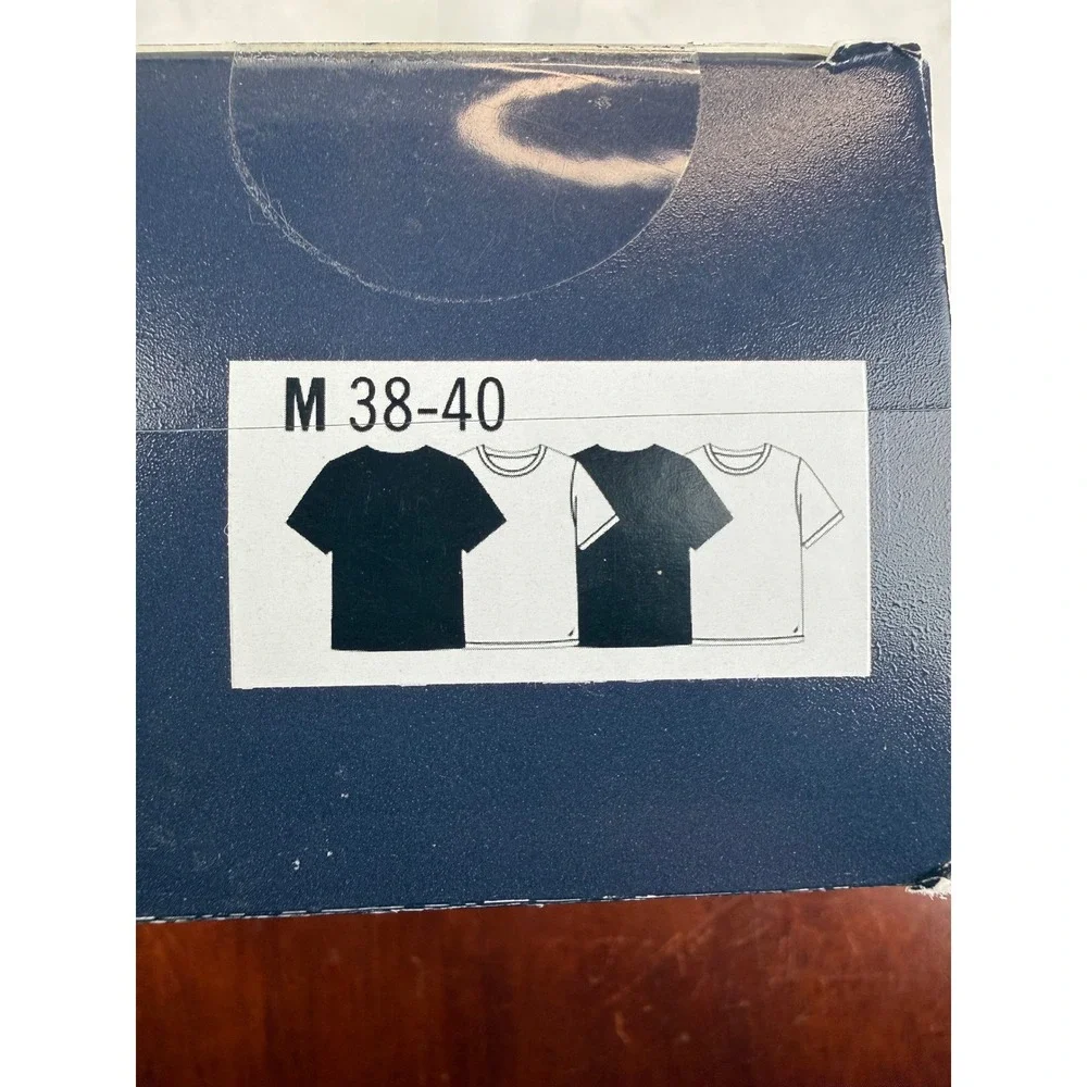 Nautica Mens 4 Pack Cotton Blend Crew Neck Tees Black White Medium 38-40 NEW
